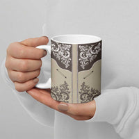 Vintage Western Cowboy Ceramic Mug Brown Version - Wonder Print Shop