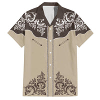 Vintage Western Cowboy Family Matching Long Sleeve Bodycon Dress and Hawaiian Shirt Brown Version - Wonder Print Shop