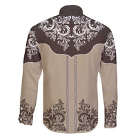 Vintage Western Cowboy Family Matching Long Sleeve Bodycon Dress and Hawaiian Shirt Brown Version - Wonder Print Shop