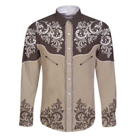 Vintage Western Cowboy Family Matching Short Sleeve Bodycon Dress and Hawaiian Shirt Brown Version - Wonder Print Shop