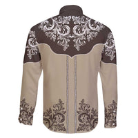 Vintage Western Cowboy Family Matching Short Sleeve Bodycon Dress and Hawaiian Shirt Brown Version - Wonder Print Shop