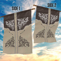 Vintage Western Cowboy Garden Flag Brown Version - Wonder Print Shop