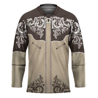 Vintage Western Cowboy Hockey Jersey Brown Version - Wonder Print Shop
