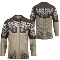 Vintage Western Cowboy Hockey Jersey Brown Version - Wonder Print Shop