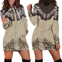 Vintage Western Cowboy Hoodie Dress Brown Version - Wonder Print Shop