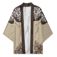 Vintage Western Cowboy Kimono Brown Version - Wonder Print Shop