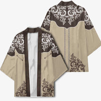 Vintage Western Cowboy Kimono Brown Version - Wonder Print Shop