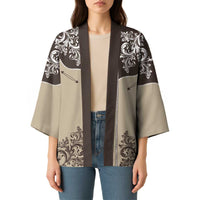Vintage Western Cowboy Kimono Brown Version - Wonder Print Shop