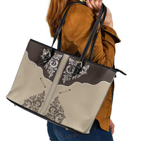 Vintage Western Cowboy Leather Tote Bag Brown Version - Wonder Print Shop