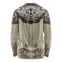 Vintage Western Cowboy Long Sleeve Shirt Brown Version - Wonder Print Shop