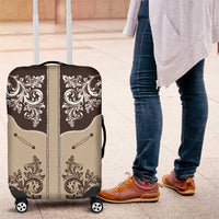 Vintage Western Cowboy Luggage Cover Brown Version - Wonder Print Shop