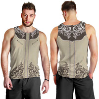 Vintage Western Cowboy Men Tank Top Brown Version - Wonder Print Shop