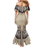 Vintage Western Cowboy Mermaid Dress Brown Version - Wonder Print Shop