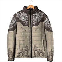 Vintage Western Cowboy Padded Jacket Brown Version - Wonder Print Shop