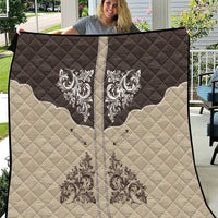 Vintage Western Cowboy Quilt Brown Version - Wonder Print Shop