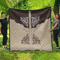 Vintage Western Cowboy Quilt Brown Version - Wonder Print Shop