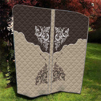 Vintage Western Cowboy Quilt Brown Version - Wonder Print Shop