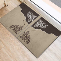 Vintage Western Cowboy Rubber Doormat Brown Version - Wonder Print Shop