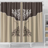 Vintage Western Cowboy Shower Curtain Brown Version - Wonder Print Shop