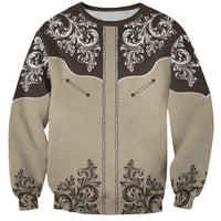 Vintage Western Cowboy Sweatshirt Brown Version - Wonder Print Shop