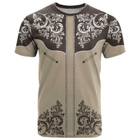 Vintage Western Cowboy T Shirt Brown Version - Wonder Print Shop