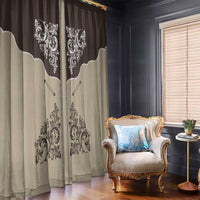 Vintage Western Cowboy Window Curtain Brown Version - Wonder Print Shop