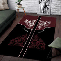 Vintage Western Cowboy Area Rug Black Version - Wonder Print Shop