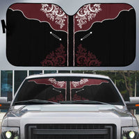 Vintage Western Cowboy Auto Sun Shade Black Version - Wonder Print Shop