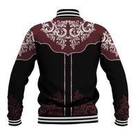 Vintage Western Cowboy Baseball Jacket Black Version - Wonder Print Shop