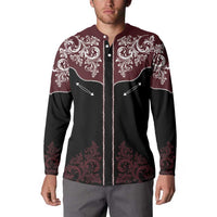 Vintage Western Cowboy Button Sweatshirt Black Version - Wonder Print Shop