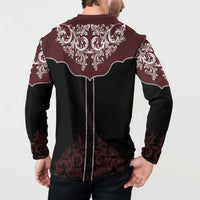 Vintage Western Cowboy Button Sweatshirt Black Version - Wonder Print Shop