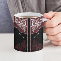 Vintage Western Cowboy Ceramic Mug Black Version - Wonder Print Shop