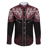 Vintage Western Cowboy Family Matching Long Sleeve Bodycon Dress and Hawaiian Shirt Black Version - Wonder Print Shop