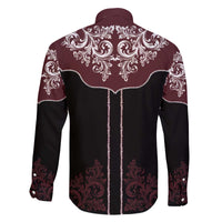 Vintage Western Cowboy Family Matching Off The Shoulder Long Sleeve Dress and Hawaiian Shirt Black Version - Wonder Print Shop