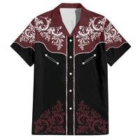 Vintage Western Cowboy Family Matching Puletasi and Hawaiian Shirt Black Version - Wonder Print Shop