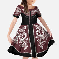 Vintage Western Cowboy Family Matching Summer Maxi Dress and Hawaiian Shirt Black Version - Wonder Print Shop