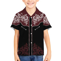 Vintage Western Cowboy Family Matching Tank Maxi Dress and Hawaiian Shirt Black Version - Wonder Print Shop