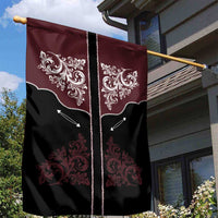 Vintage Western Cowboy Garden Flag Black Version - Wonder Print Shop