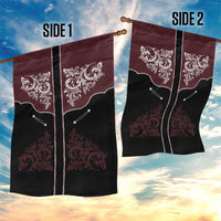 Vintage Western Cowboy Garden Flag Black Version - Wonder Print Shop