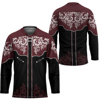 Vintage Western Cowboy Hockey Jersey Black Version - Wonder Print Shop