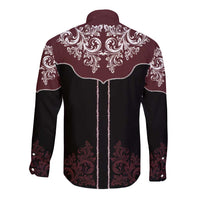 Vintage Western Cowboy Long Sleeve Button Shirt Black Version - Wonder Print Shop