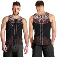 Vintage Western Cowboy Men Tank Top Black Version - Wonder Print Shop
