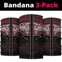 Vintage Western Cowboy Neck Gaiter Black Version - Wonder Print Shop