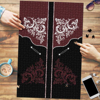 Vintage Western Cowboy Puzzle Black Version - Wonder Print Shop