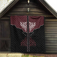 Vintage Western Cowboy Quilt Black Version - Wonder Print Shop