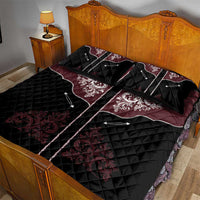 Vintage Western Cowboy Quilt Bed Set Black Version - Wonder Print Shop