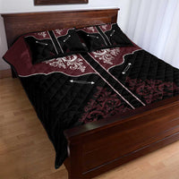 Vintage Western Cowboy Quilt Bed Set Black Version - Wonder Print Shop