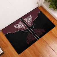 Vintage Western Cowboy Rubber Doormat Black Version - Wonder Print Shop
