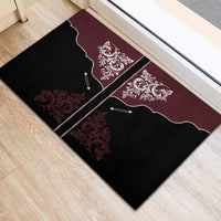 Vintage Western Cowboy Rubber Doormat Black Version - Wonder Print Shop