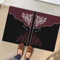 Vintage Western Cowboy Rubber Doormat Black Version - Wonder Print Shop
